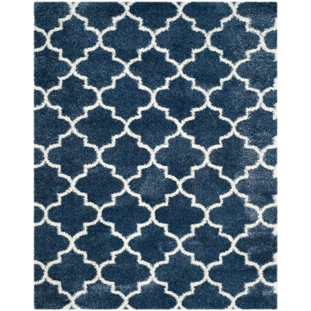 Safavieh Montreal Shag Large Rectangle RugBlue & Ivory 8 x 10 ft. SGM832A-8